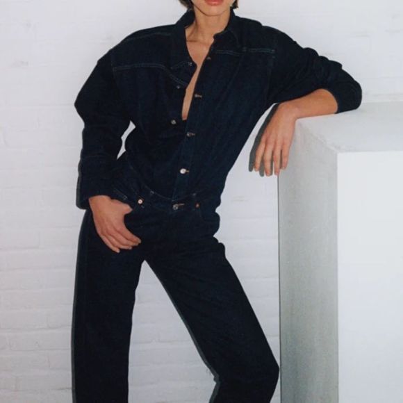 ZARA JUMPSUIT PLAYSUIT DENIM BLUE - Picture 7 of 7